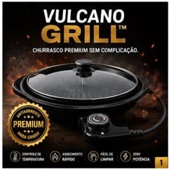 Grill Elétrico Antiaderente 220V Com Tampa Termostato Ajustável Churrasqueira Elétrica Portátil