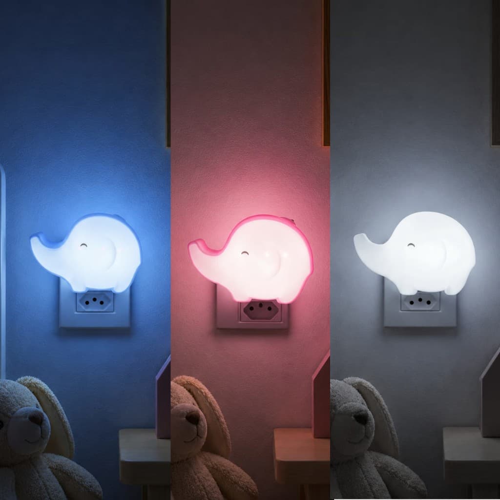 Luminária Decorativa Elefante Noturna Tomada LED Bivolt