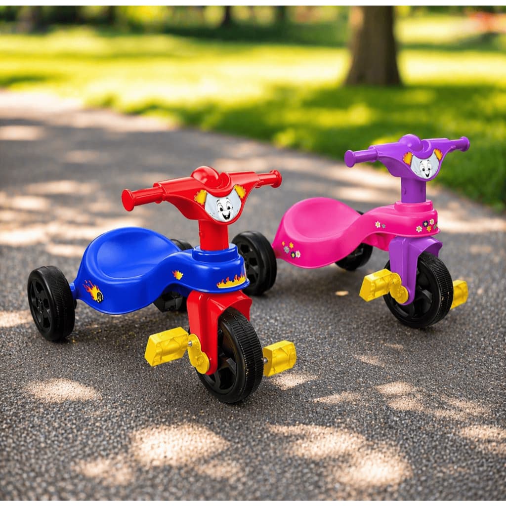 Motoca Triciclo Infantil Com Pedal Motoquinha Pais e Filhos De Passeio Menino e Menina Com Proteção