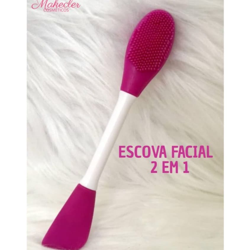 Escova Facial 2 em 1 Silicone Limpeza de Pele Massageador Facial Macio