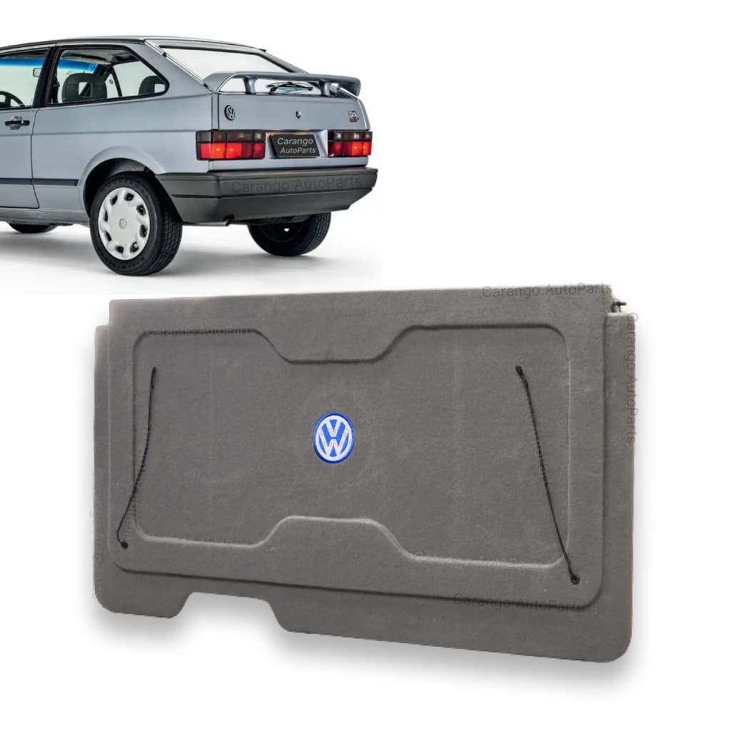 Tampão Porta Malas Gol Quadrado 1980 A 1996 Cinza c/ Cordinhas