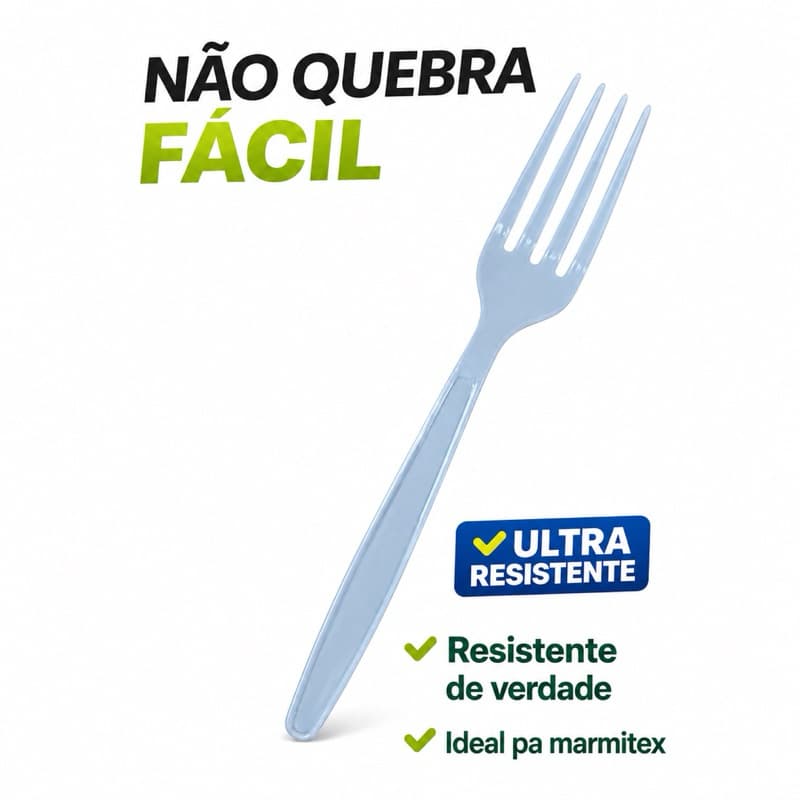 Garfo Zaniplast Master descartavel para refeição, marmitex (50 à 300 uni)