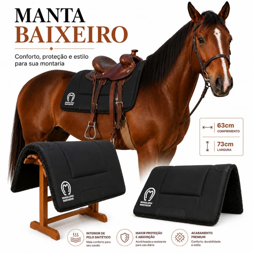 Manta Para Cavalo Mangalarga Baixeiro Para Sela Ou Arreio