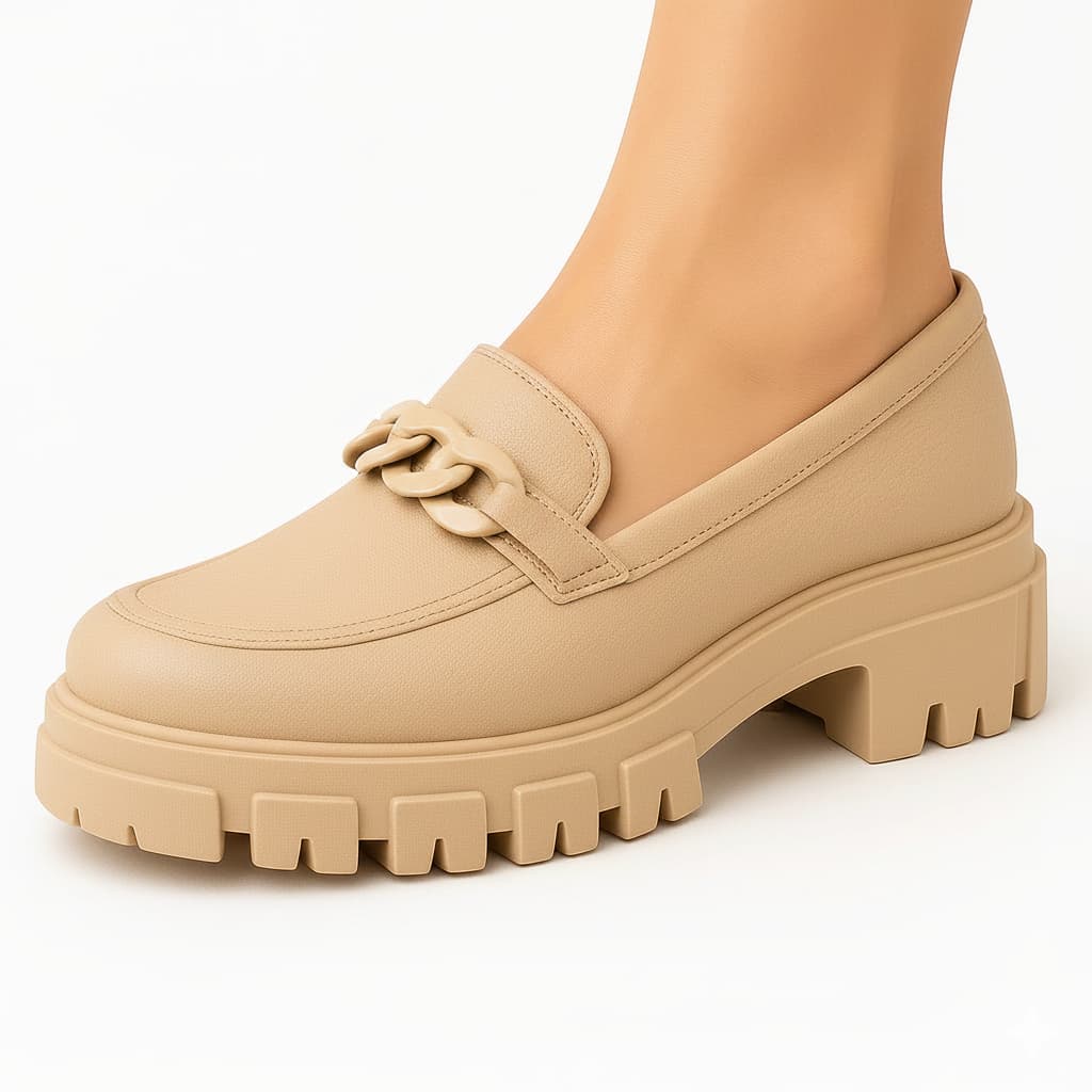 Mocassim Feminino Plataforma com Design Contemporâneo e Máximo Conforto