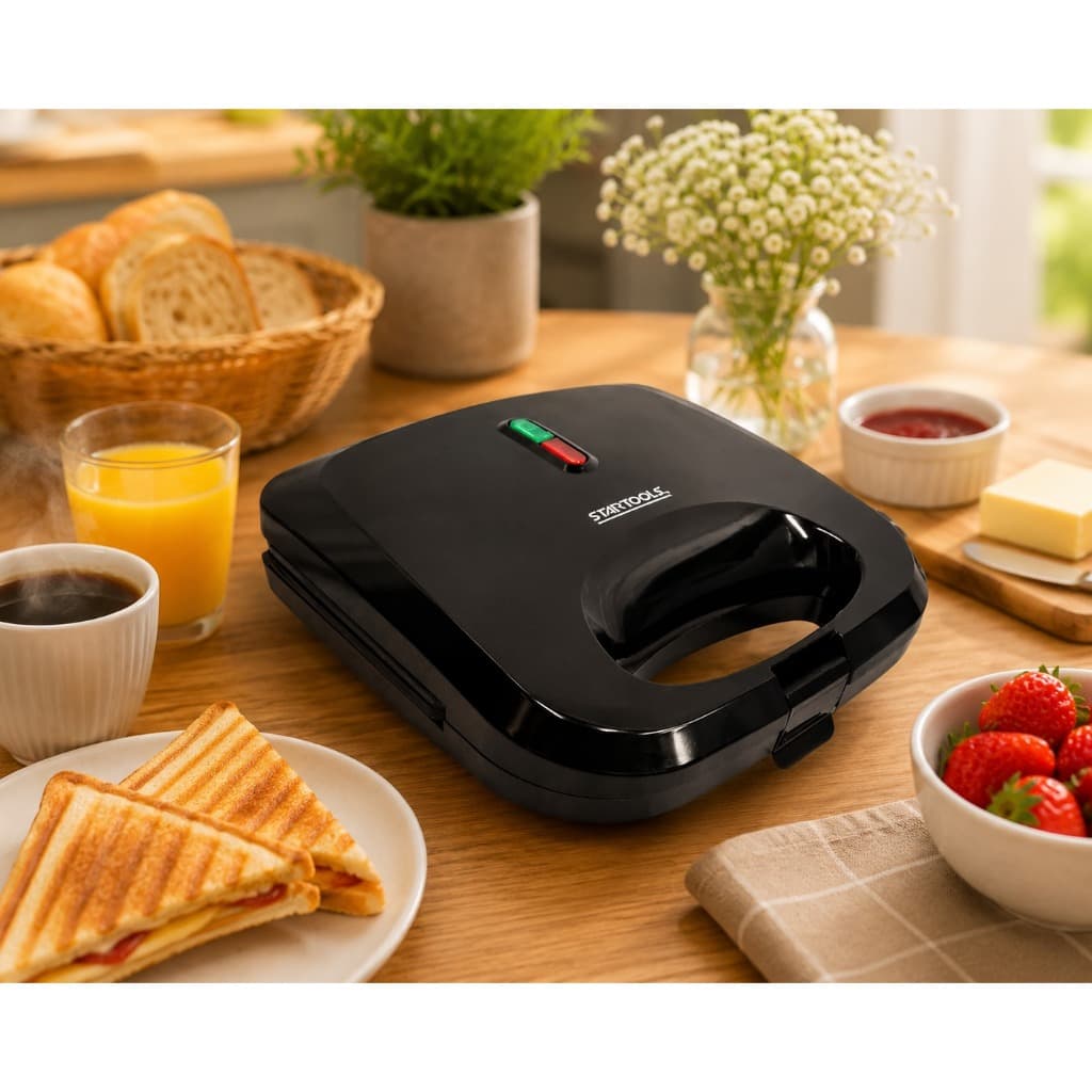 Sanduicheira Grill lanche antiaderente Chapa grill elétrica Multifuncional Rápida Prática automatica