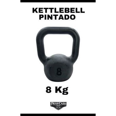 Kettlebell Pintado 8 Kg – Peso Academia Treino em Casa e Musculação Cross Fit Funcional CrossFit