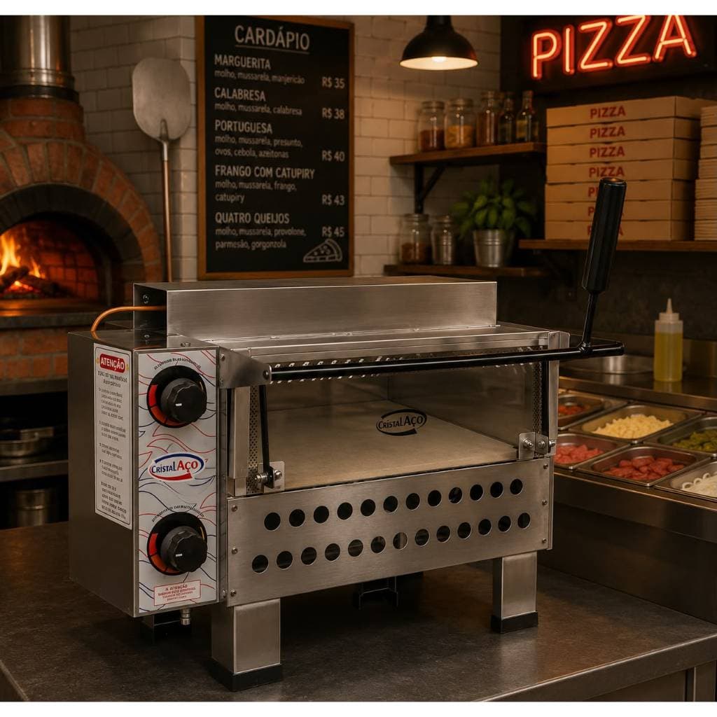 Forno Infravermelho A Gás Industrial Para Pizza Total Inox 350 Graus Potente