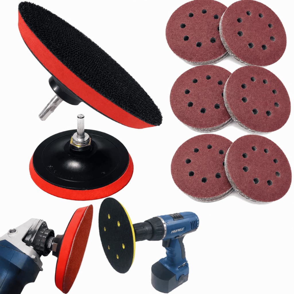 Suporte Furadeira Esmerilhadeira + 10 Disco Lixa 125mm