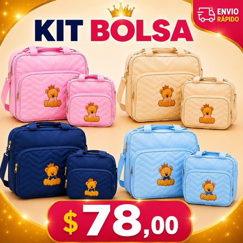 Bolsa Maternidade Kit 2 Peças Bebê Grande Premium
