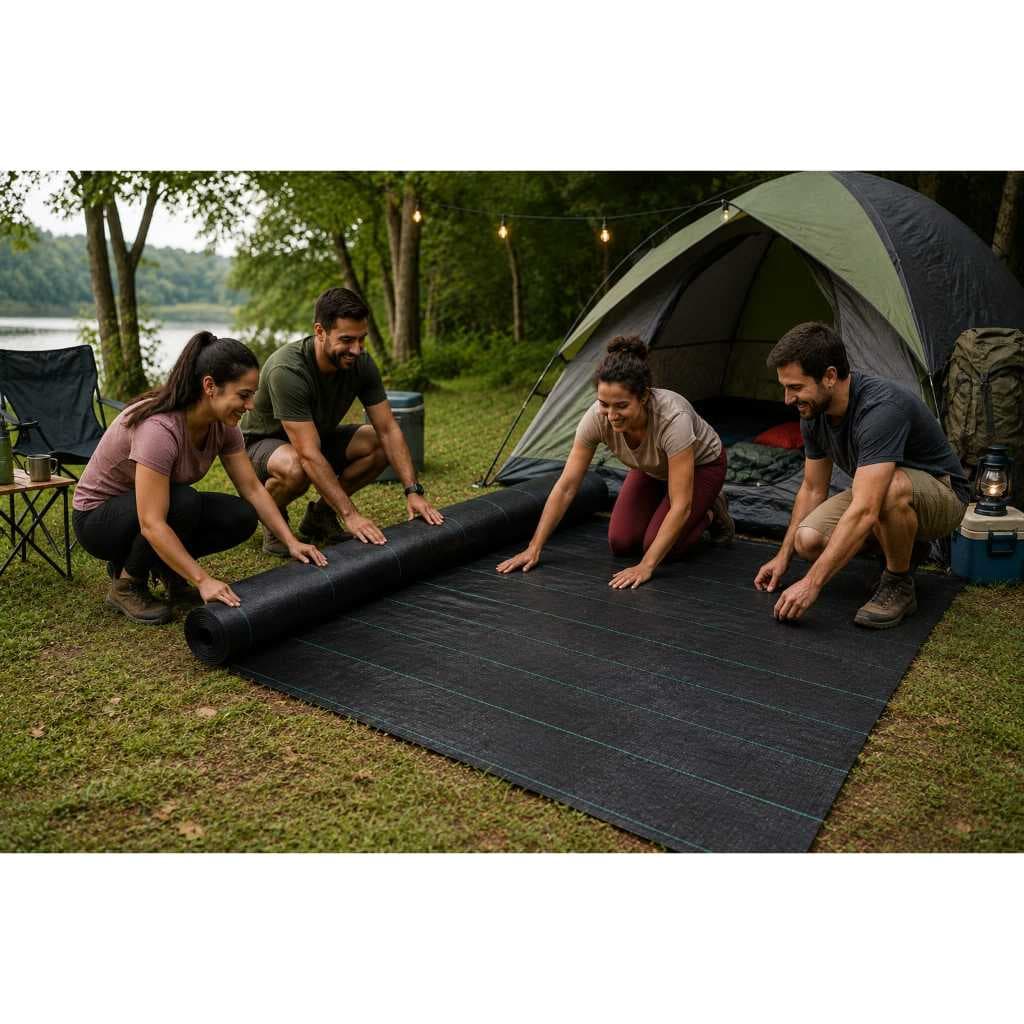 Ráfia De Solo Preta Para Barraca de Camping Ervas Daninhas Hortas Jardins Largura 2,10 Diversas Comprimentos
