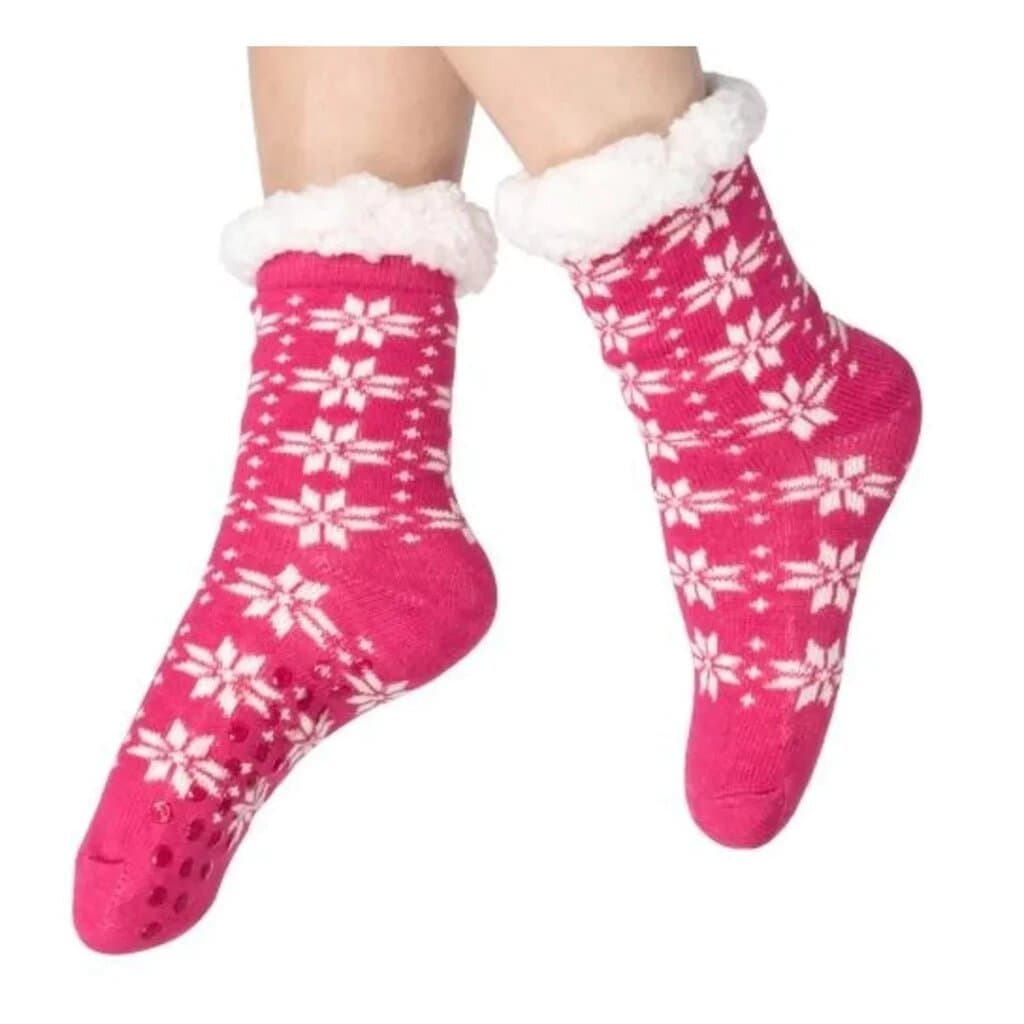 Kit 4 Pares Meias Inverno Felpuda Lã De Carneiro Feminina Adulto