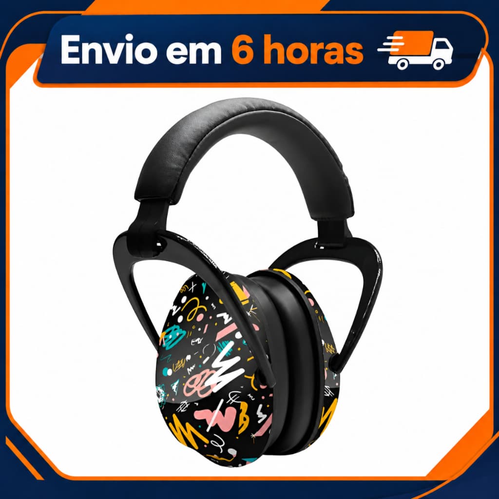 Protetor Auricular Abafador De Ruído 25dB Antirruído Sensorial Ajustável Autismo Infantil Adulto
