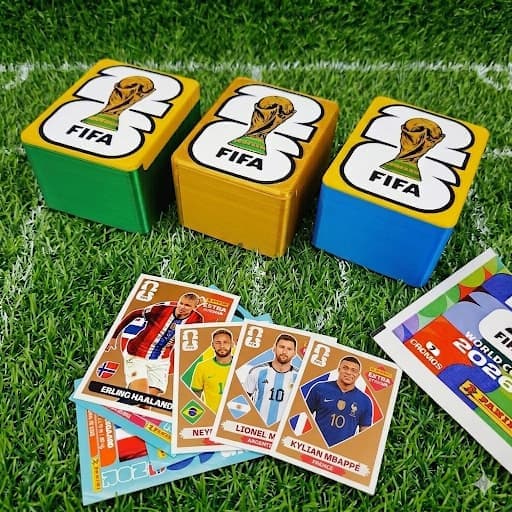 Porta Figurinhas Copa 2026 Caixa Organizadora Cards Futebol Coleção Premium