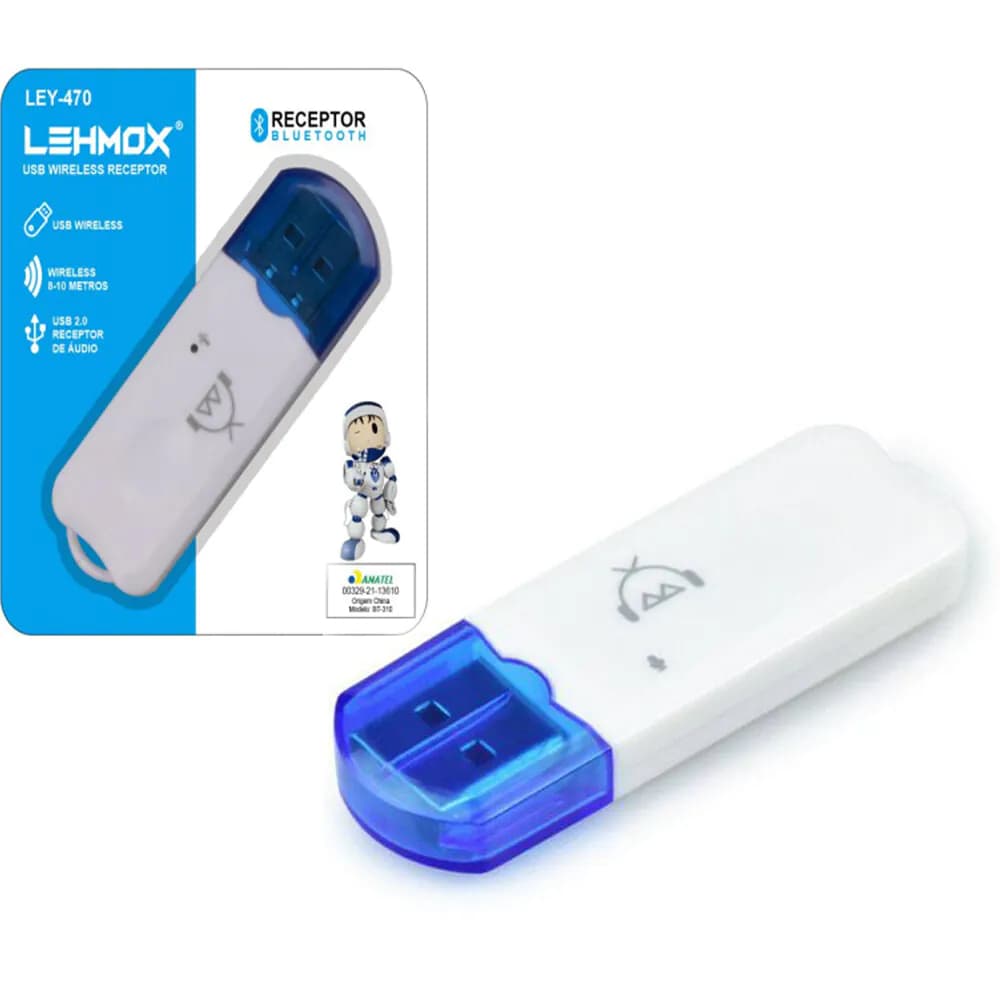 Adaptador Receptor Bluetooth Usb Dongle Receptor de Áudio - LEY-470