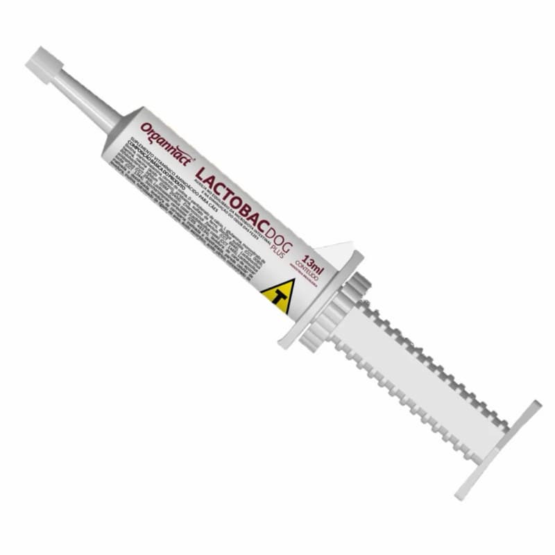 Lactobac Dog Organnact 13ml – Probiótico e Vitaminas para Equilíbrio Intestinal e Digestão do seu Cão