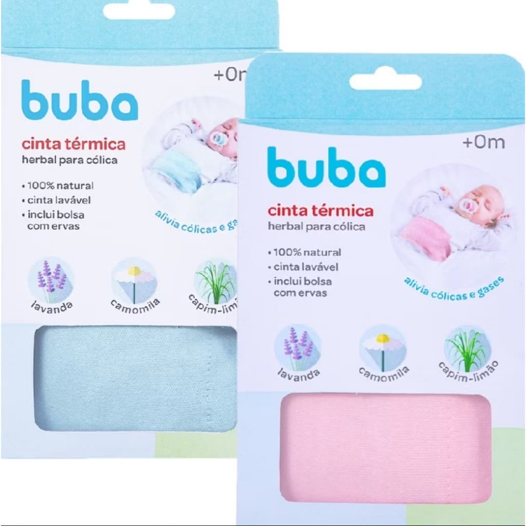 Cinta Térmica Buba com Ervas Naturais para Alívio de Cólicas Bebê
