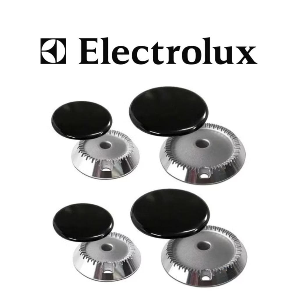 Kit 4 Bacias e Espalhador / Queimador do Fogão Electrolux Celebrate  52GP 56 Tampa Original
