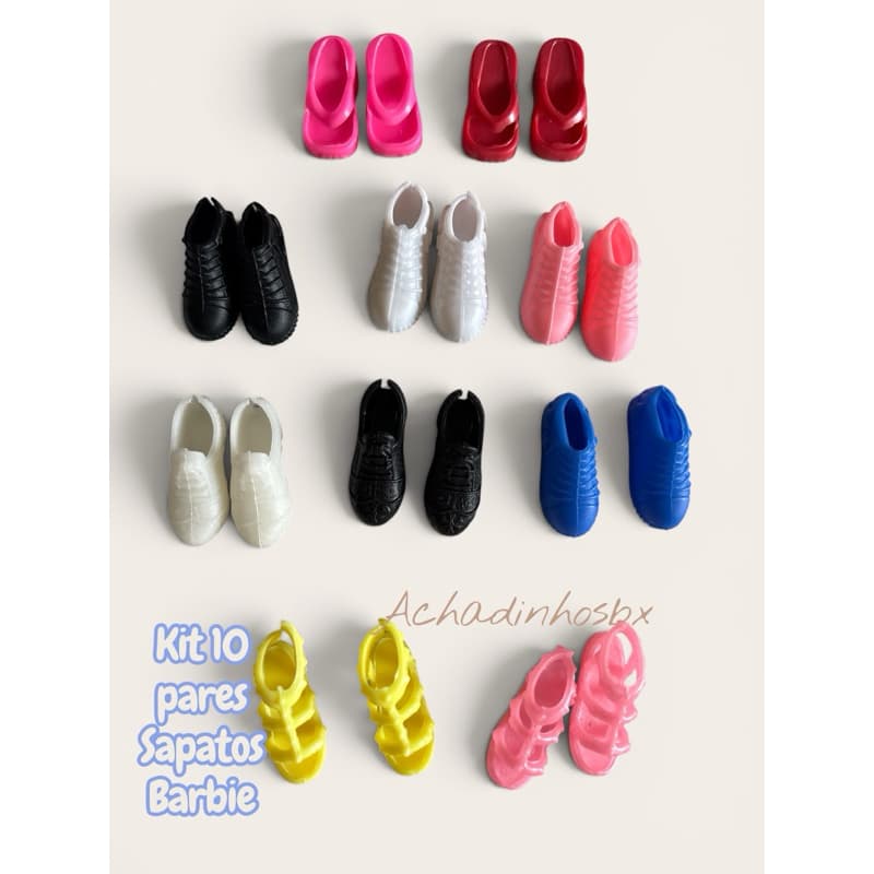 Kit 10 pares  sapato  boneca doll NR009 escala 1:6   sapatos boneca acessorios brinquedo menina 30cm