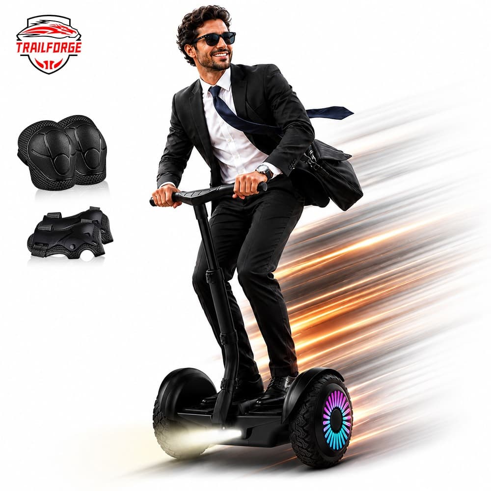 Trailforge-Q1 Hoverboard 10 ” 700W  20km/h  hoverboard Off-road  Led Bluetooth Dois modos de direção