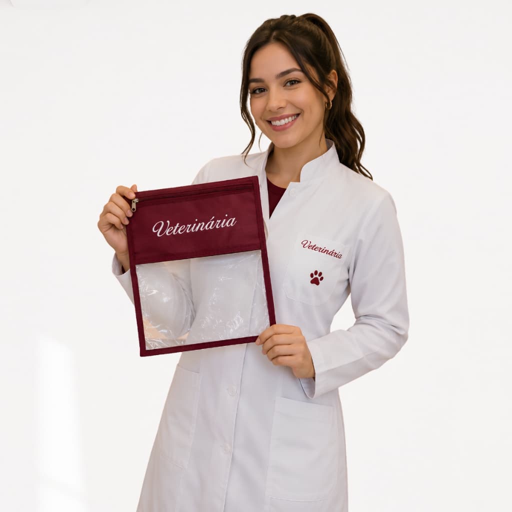 Organizador para Bolsa de Veterinária, Medicina, Técnico de Enfermagem e Fisioterapia Estampado - Porta Jaleco e Scrub