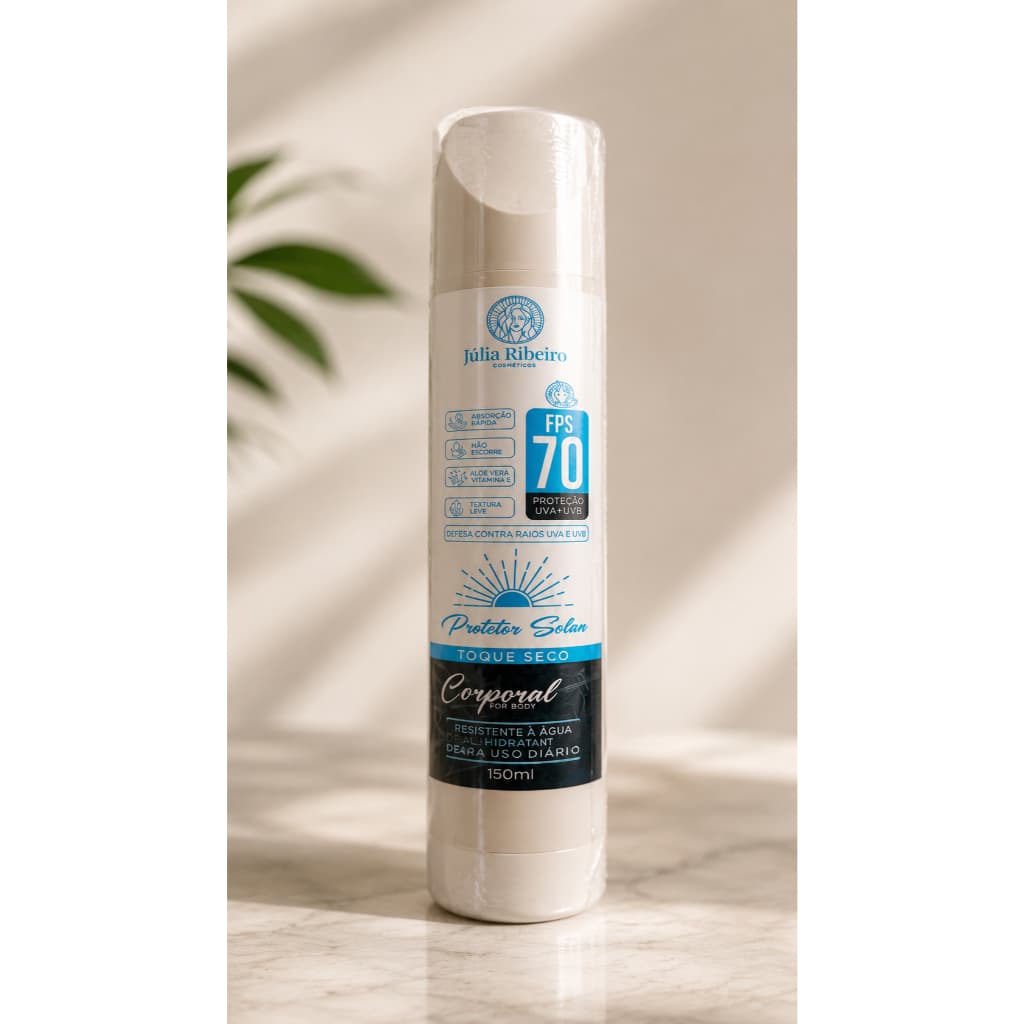 ☀️ Protetor Solar Corporal FPS 70 150ML KIT2 Proteção UVA e UVB de alta performance para o corpo, com touqe seco