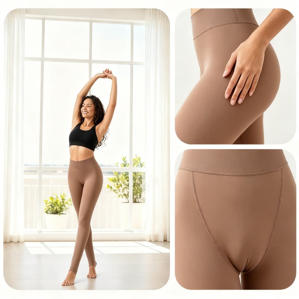 Meia Calça Sem Pé Térmica Feminina Adulto Preta Super Elástica Forrada Peluciada Inverno Feminina Adulto Ajuste perfeito
