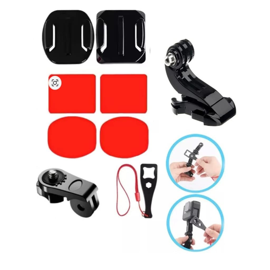 Kit Acessórios Suporte Reto E Base Para Gopro E Outras