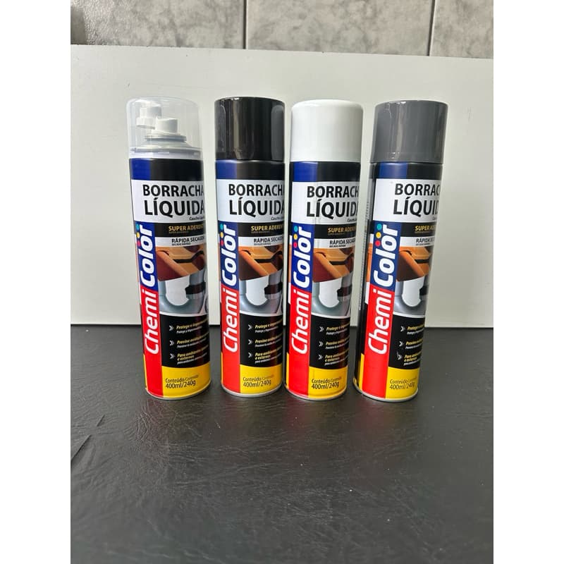 5 / 3 / 2 Borracha Líquida Spray Chemicolor 400ml Impermeabilizante Veda Infiltrações Telhado Vazamentoss Calhas e Lajes