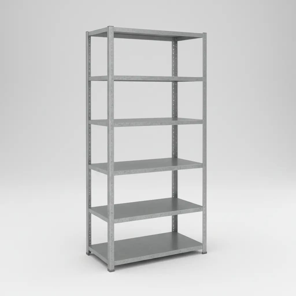 Prateleira Estante De Aço Galvanizado 198x90 Com 6 Divisória
