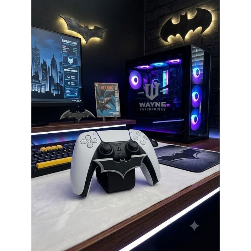 Suporte Gamer para Controle PS5 e Xbox Series | Design Inspirado no Cavaleiro das Trevas