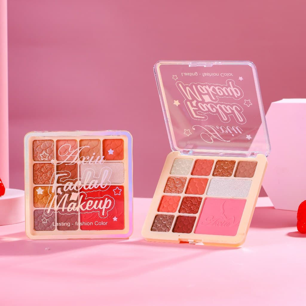 🌸Axiu-n🌸 maquiagem paleta sombras rosa pó glitter paleta de sombras marrons Tons De Terra
