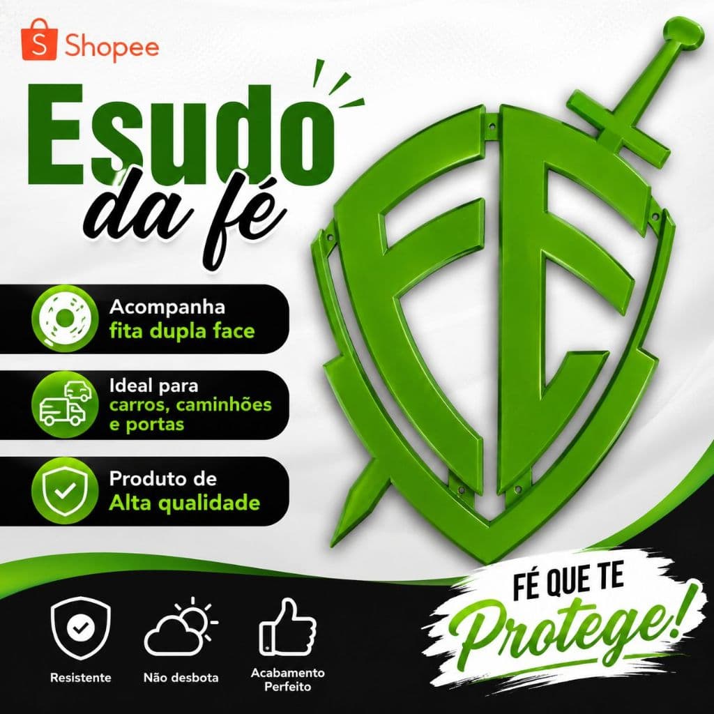 Emblema Para Veiculos Escudo Da Fé