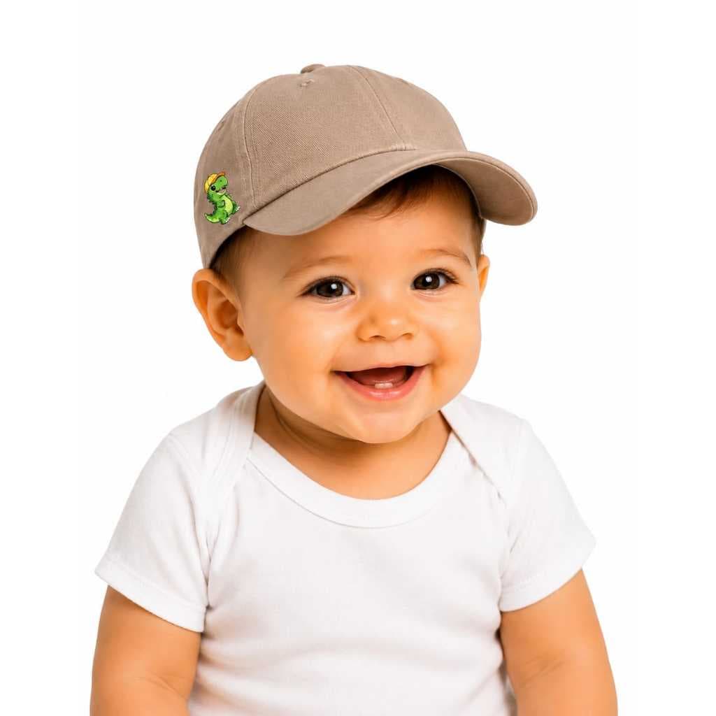 Boné Bebê Menino Ajustável Com Elástico 3 A 12 Meses Dino