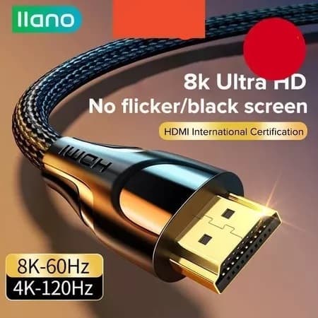 llano hdmi 8K 2.1 Cabo Trançado 60hz/144hz Transmissão Ultra Alta Velocidade HDR 3D 48 Gbps HDTV