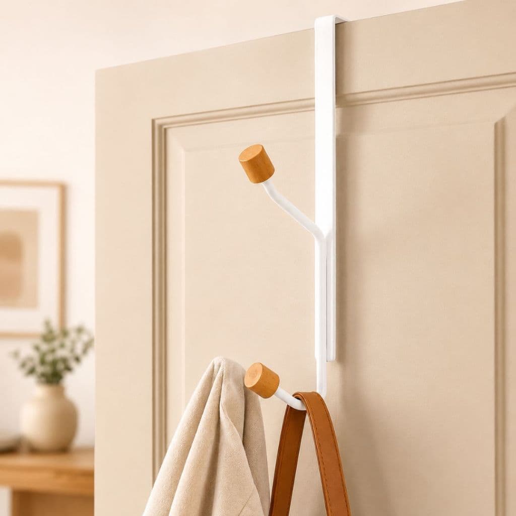 Gancho de Porta Cabideiro Para Roupa de Pendurar Roupas P/ Casa Quarto Banheiro Suporte de Ferro