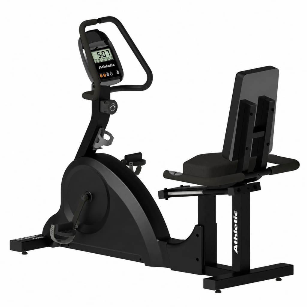 Bicicleta Horizontal Profissional Athletic 1600BH Suporta 150kg 8 níveis Disco de inércia 7kg
