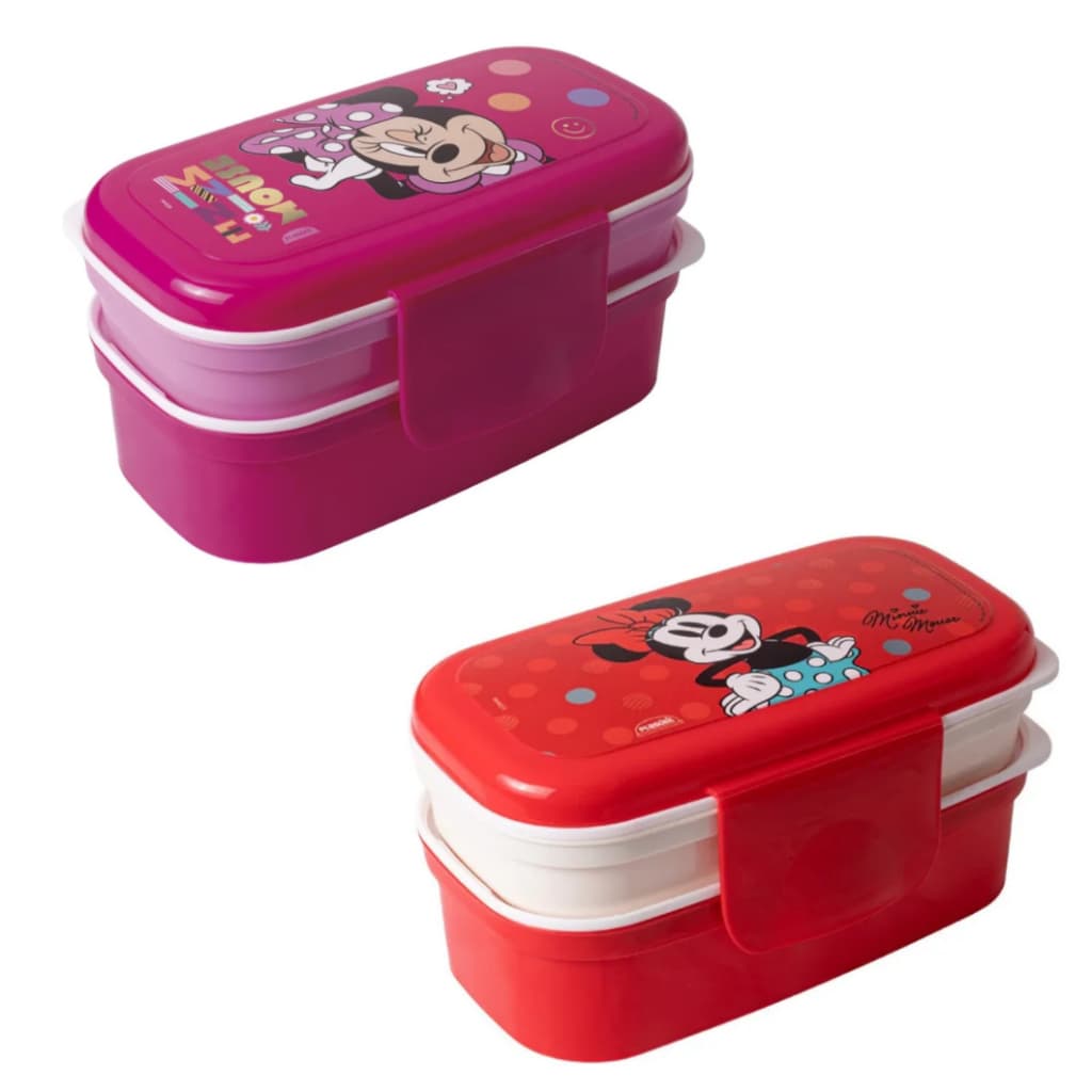 Marmita Japonesa Bento Box Com Dois Andares Minnie C/vedação