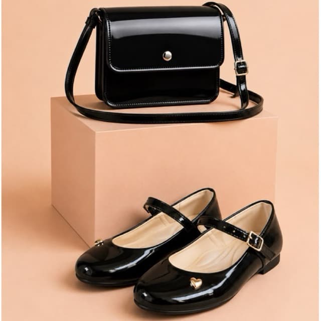 Kit Sapatilha Infantil + Bolsa Menina Sandália Blogueira Casual Boneca Confortável Menina