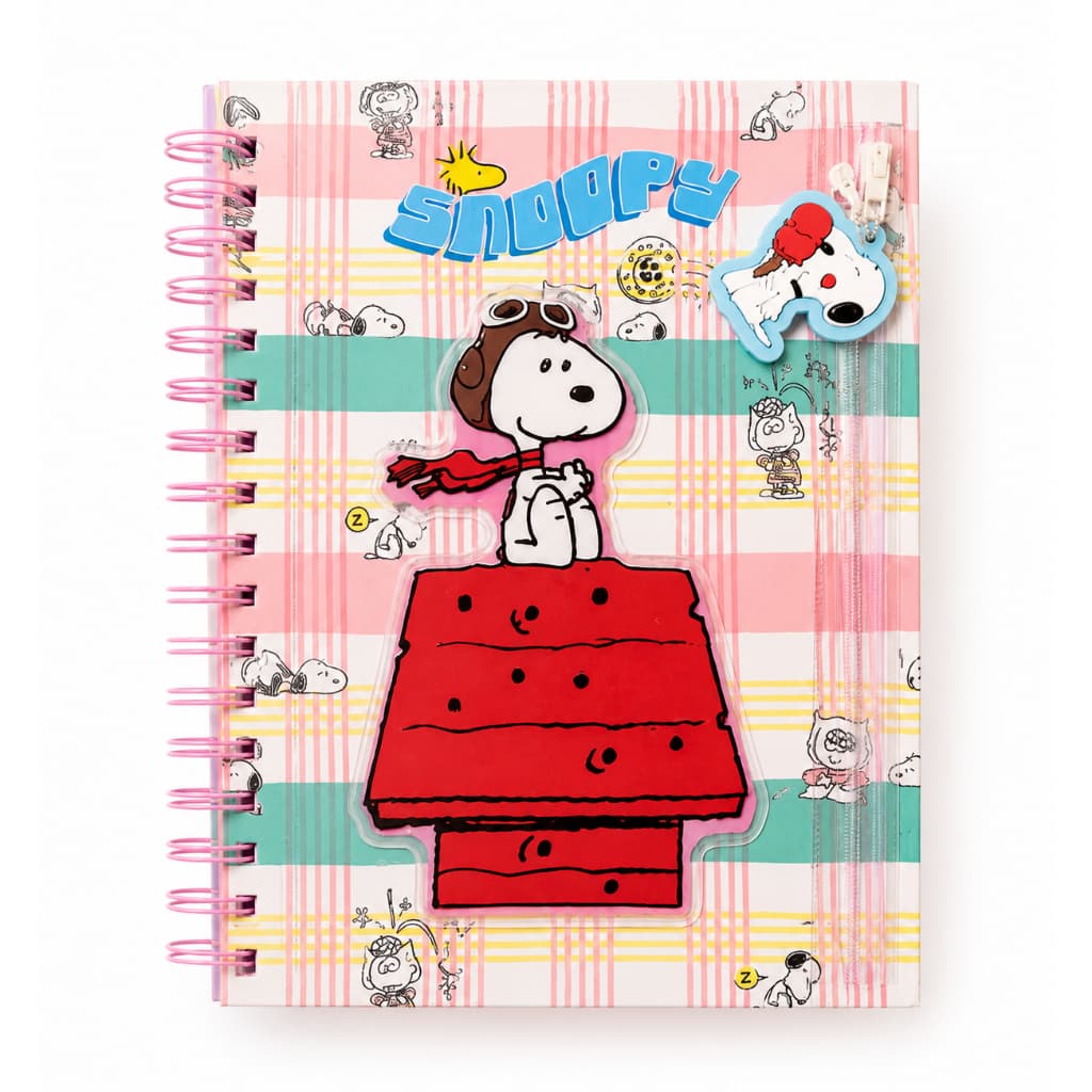 CADERNO DE ANOTAÇÕES-A5-COM BOLSA - SNOOPY