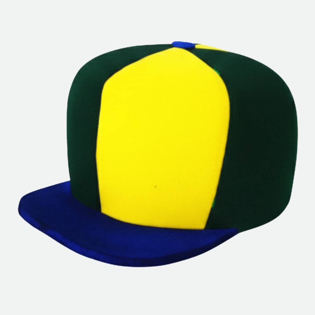 Boné Brasil Espuma Verde Amarelo Azul | Copa do Mundo Festa Torcida Evento Carnaval Adulto Fantasia