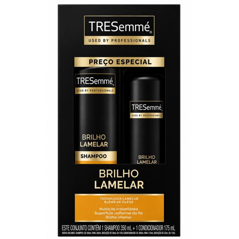 Kit TRESemmé Brilho Lamelar Shampoo 350ml + Condicionador 175ml