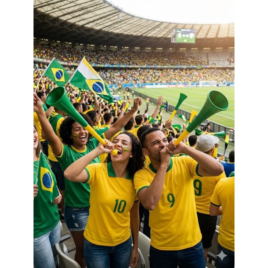Corneta Brasil Grande Vuvuzela 60 Cm Torcedor Futebol