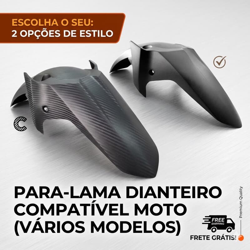 Paralama Off Road Universal Para Bros 150 160 e XRE 190 Com Suporte Kit Paralama Dianteiro Motocross