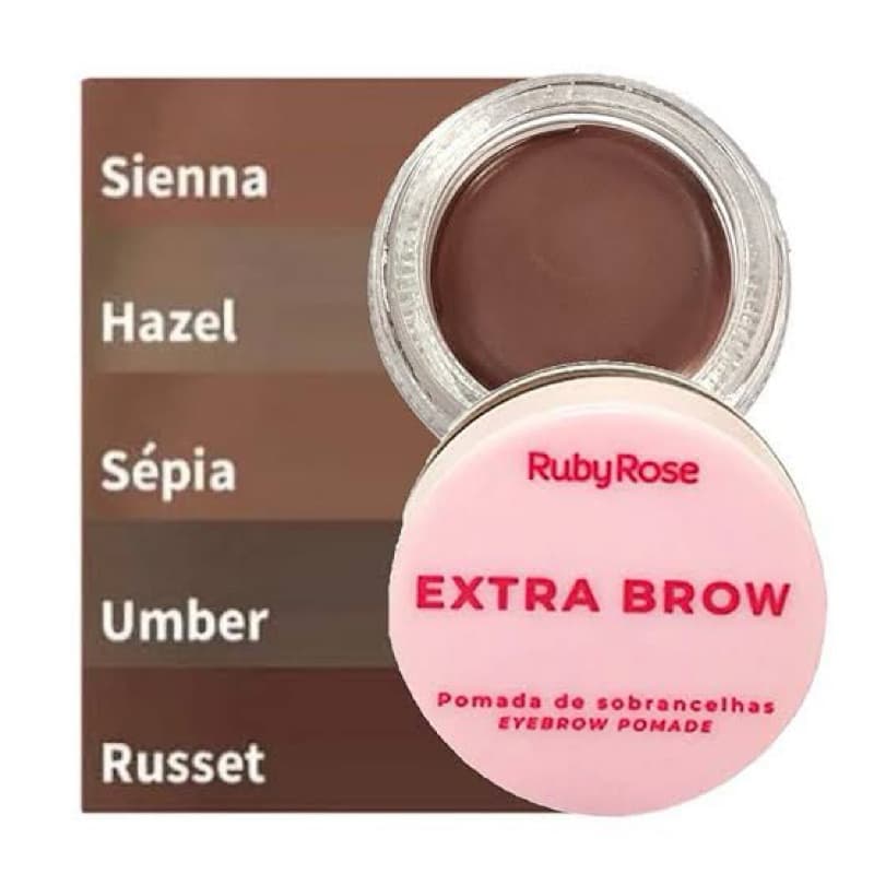 Pomada para Sobrancelhas Ruby Rose Extra Brow 5,3g com Fórmula Ultra Pigmentada