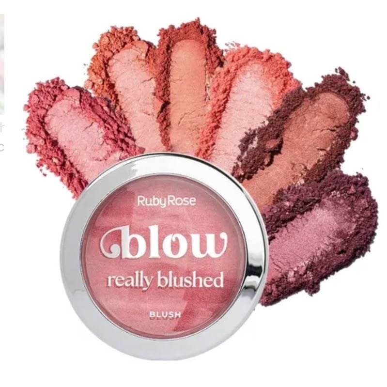 Blush Really Blushed Blow Ruby Rose Alta Pigmentação Efeito Natural