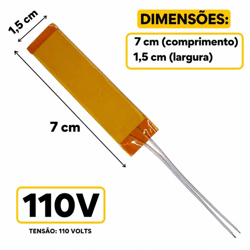 Resistencia Chapinha Prancha Compativel Lizze 480F 7x1,5 Cm 110v