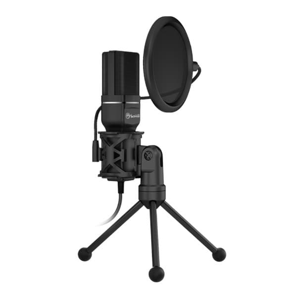 Microfone Gamer Marvo Scorpion MIC-03 USB com Tripé Streaming Podcast