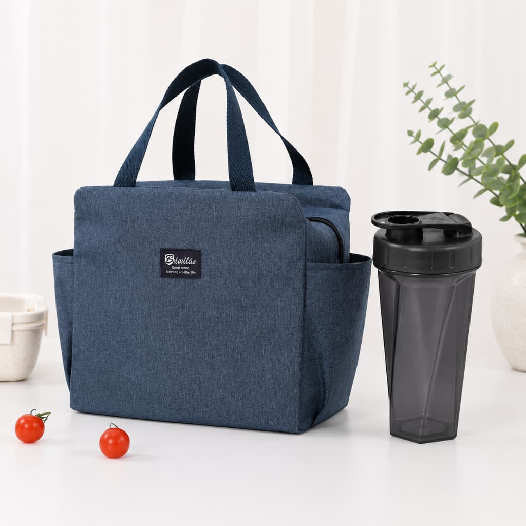 Kit Bolsa Térmica Marmita Grande Capacidade + Coqueteleira Shakeira 700ml Academia Fitness