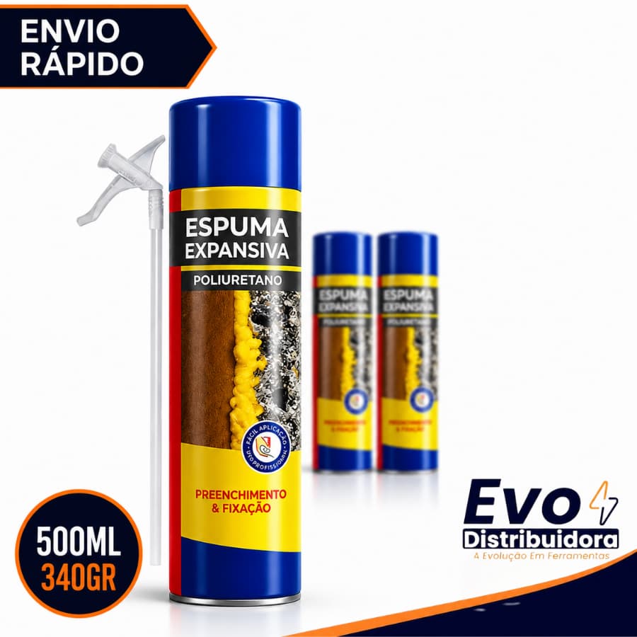 Kit 03 Unidades Espuma Expansiva Poliuretano Vedação Profissional 500ml Etaniz