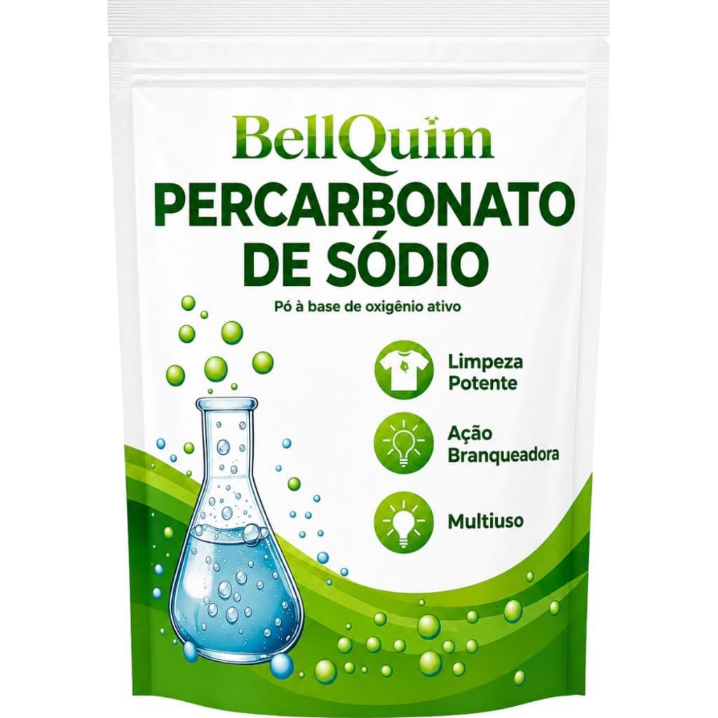 Percarbonato de Sódio Puro Tira Manhas Natural 1kg Para Roupas e Limpeza Doméstica